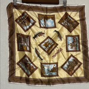 Vintage Venice Scarf with Gondolas